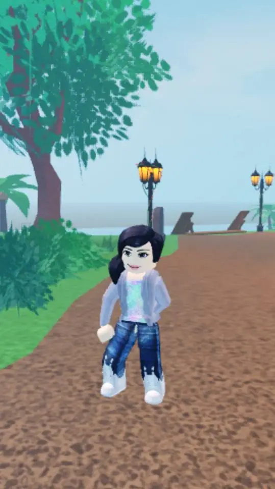 ai character: Rory red cape background