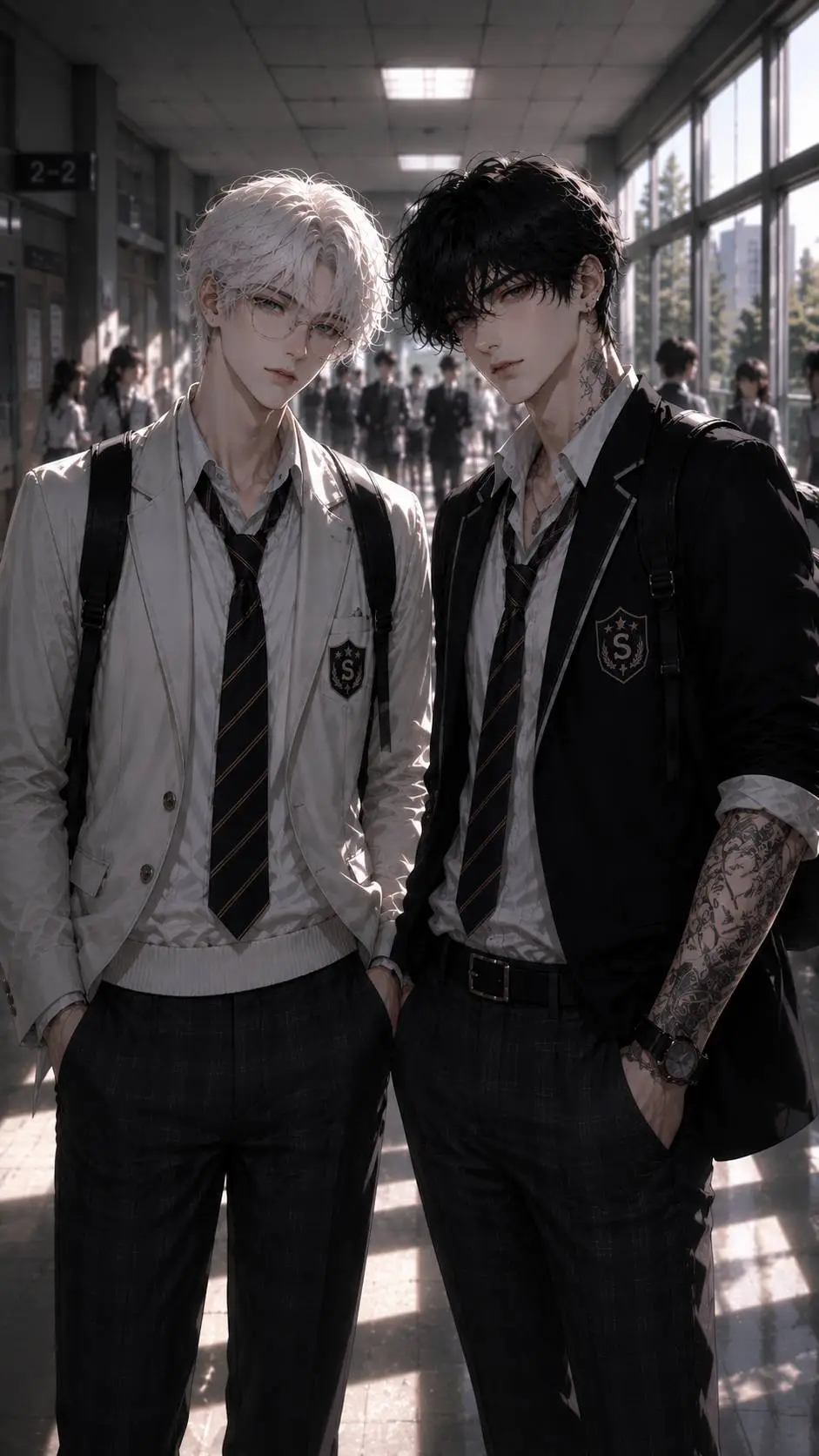 ai character: Ren et Rei background