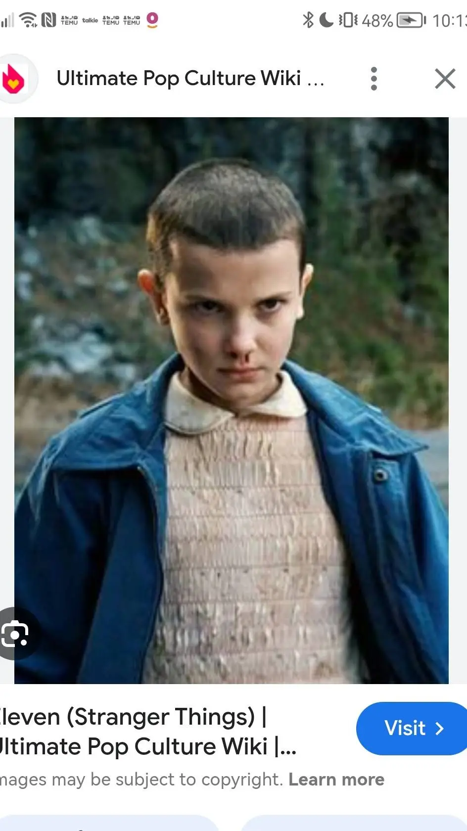 ai character: Stranger things  background