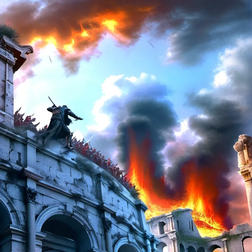 chat with ai character: the fall of rome
