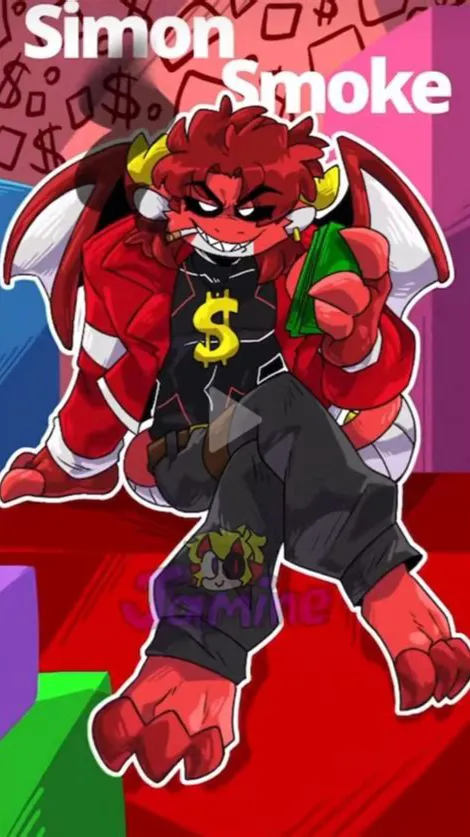 ai character: Simon smoke background