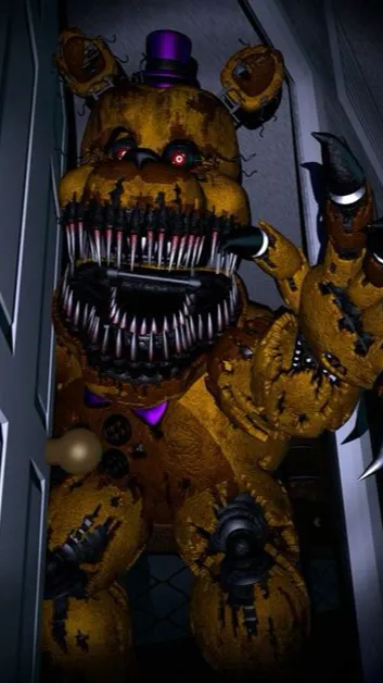 ai character: Nightmare fredbear background