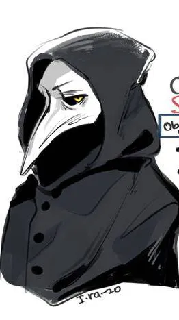 ai character: Plague doctor  background