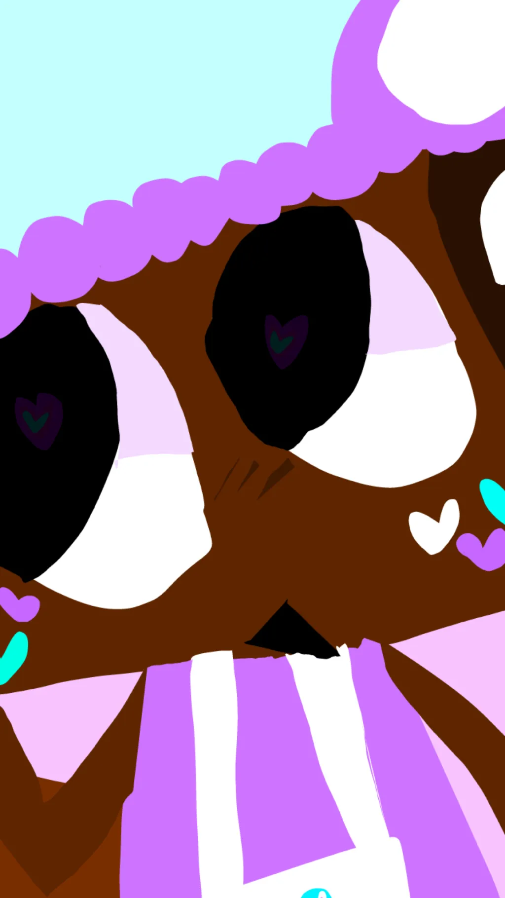 ai character: Cosmo carebear background