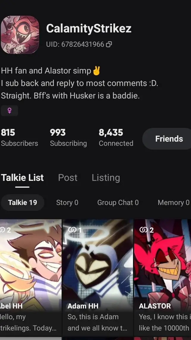 Talkie AI - Chat with CalamityStrikez
