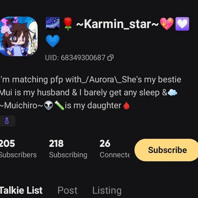 chat with ai character: Karmin_Star