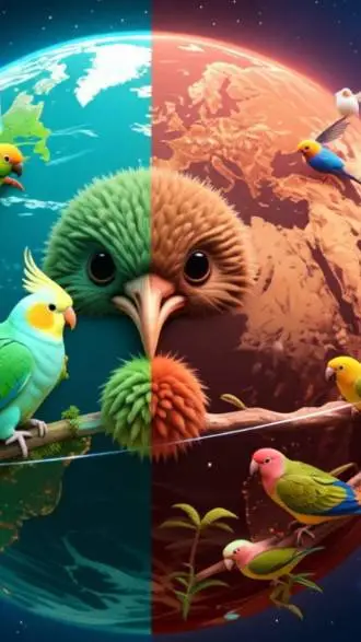 ai character: parakeetakiwiplane background