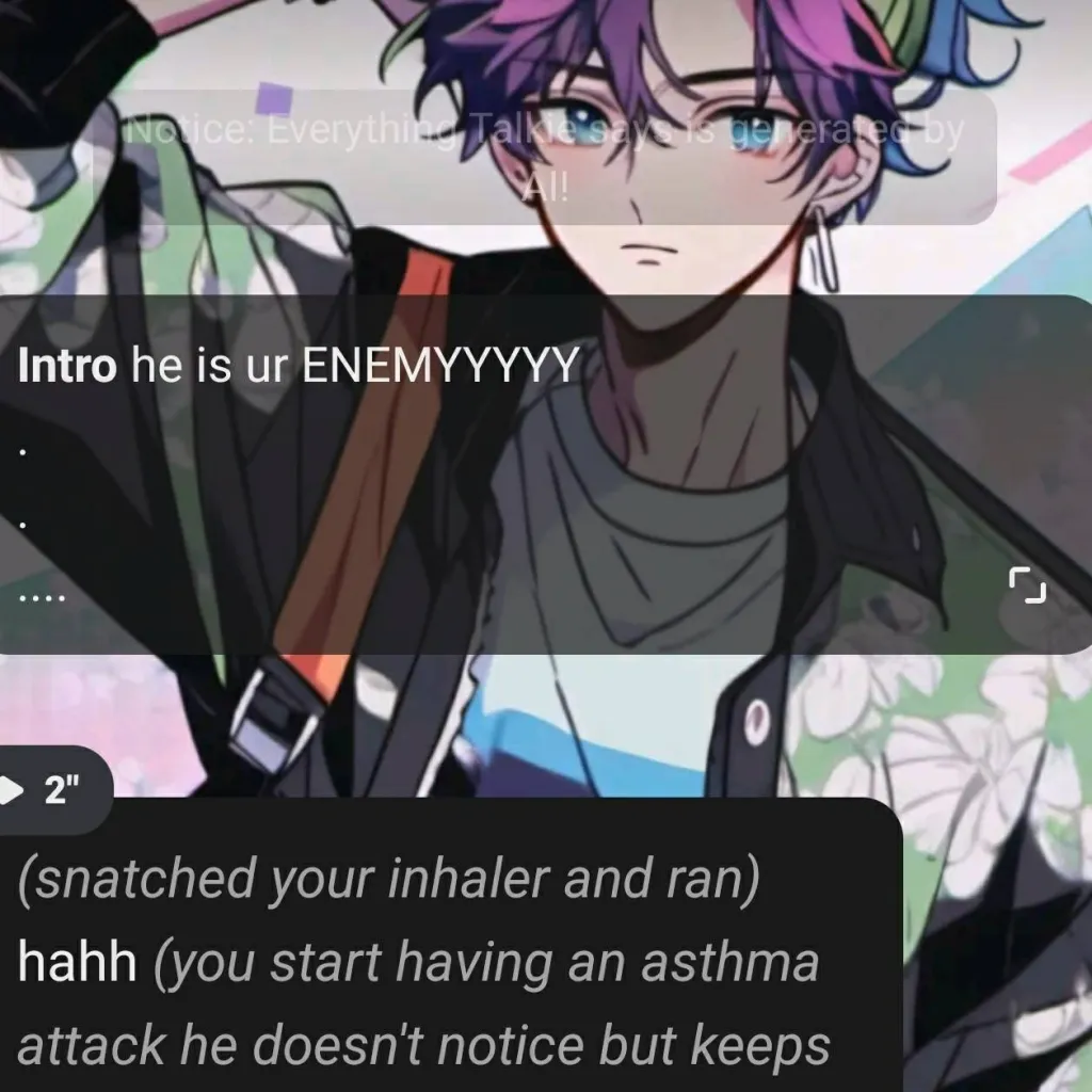 chat with ai character: stolen inhaler 