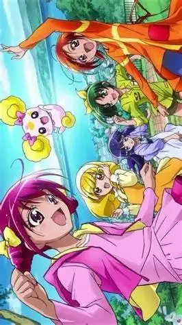 ai character: GLITTER FORCE  background