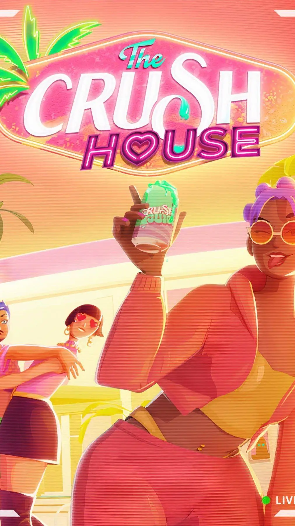 ai character: THE CRUSH HOUSE background