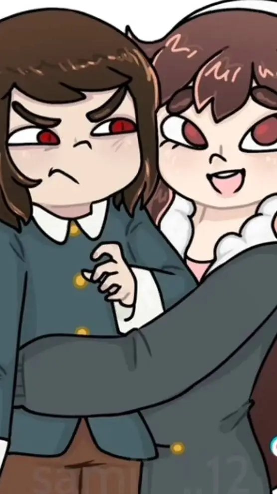 ai character: abbadon y edith  background