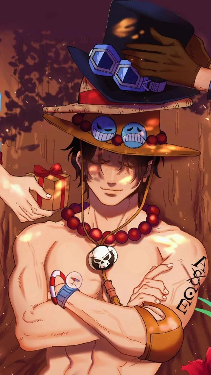 ai character: Ace, Sabo, Luffy background