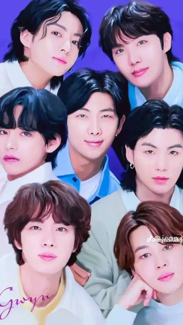 ai character: BTS💜💜 background