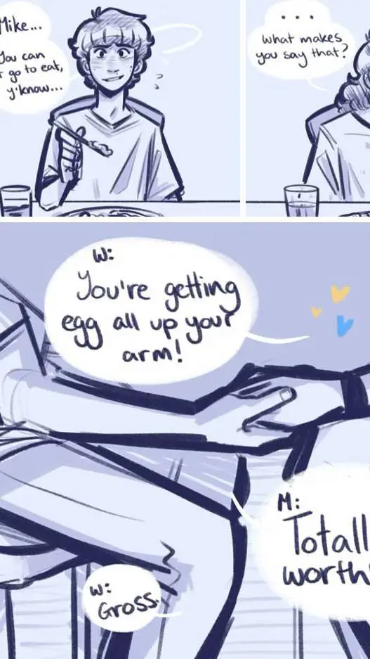 ai character: Byler breakfast  background