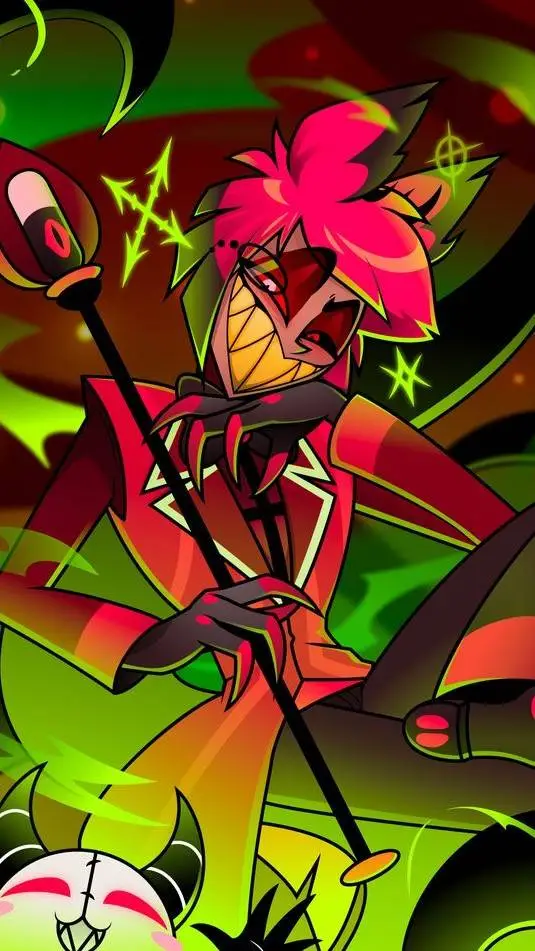 ai character: ALASTOR 🦌📻 background