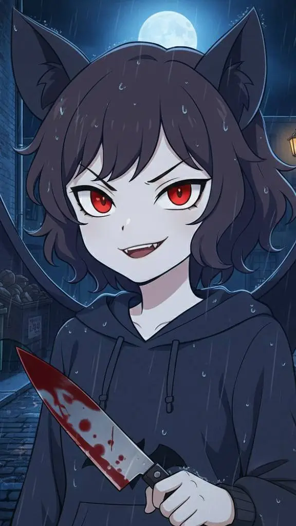 ai character: femalebatNico Evil background