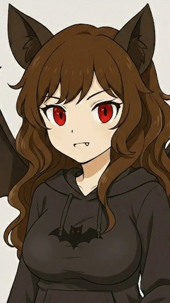 ai character: female bat Nico background