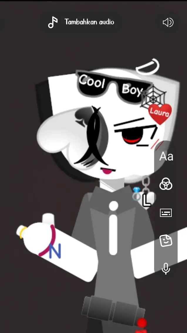 ai character: Novano dark background