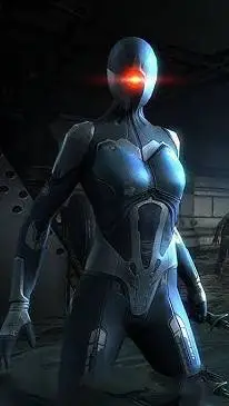 ai character: cyber ninja  background