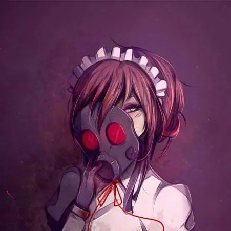 chat with ai character: gas mask maid