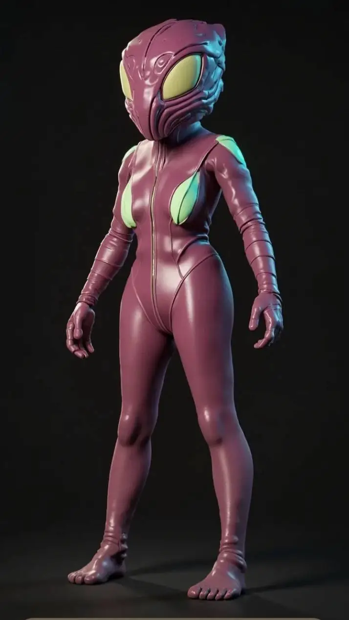 ai character: a alien suit background