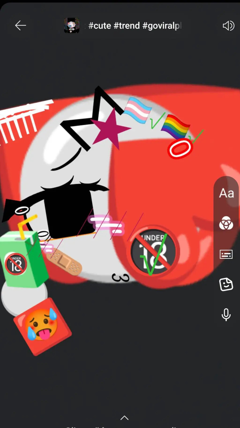 ai character: Heat/heart background