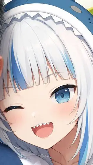 ai character: GAWR GURA background