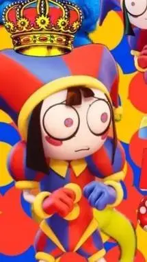 ai character: 💙💛?Pomni(TADC)💙💛❤️ background