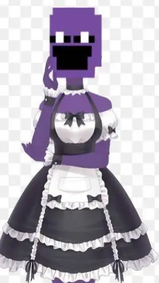 ai character: purple girl background