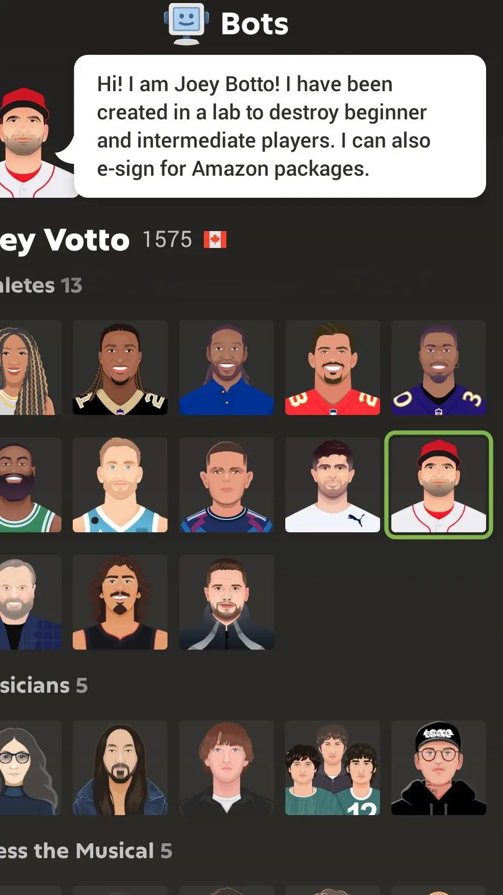 ai character: chess background