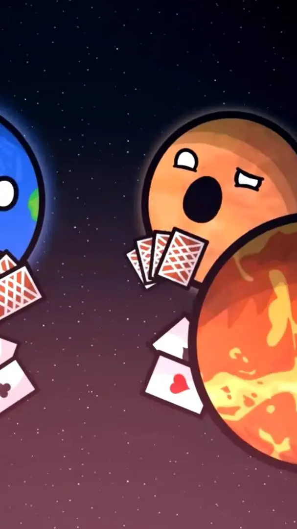 ai character: solar balls background