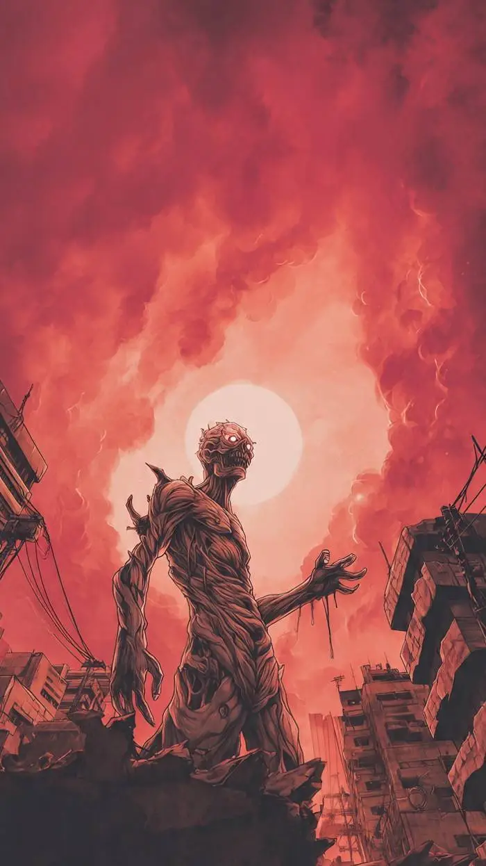 ai character: Apocalipsis kaiju. background