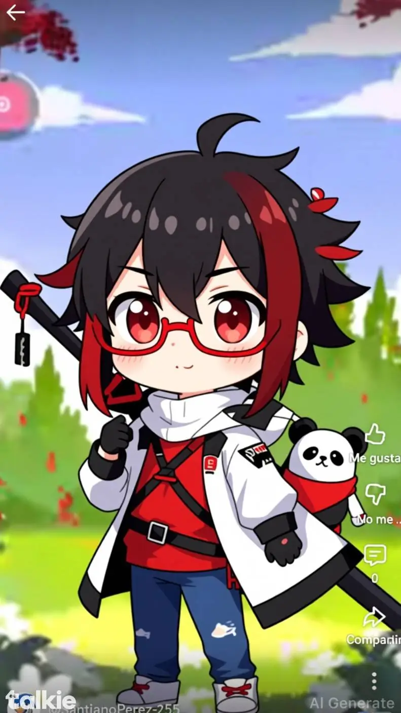 ai character: titan ultra chibi background