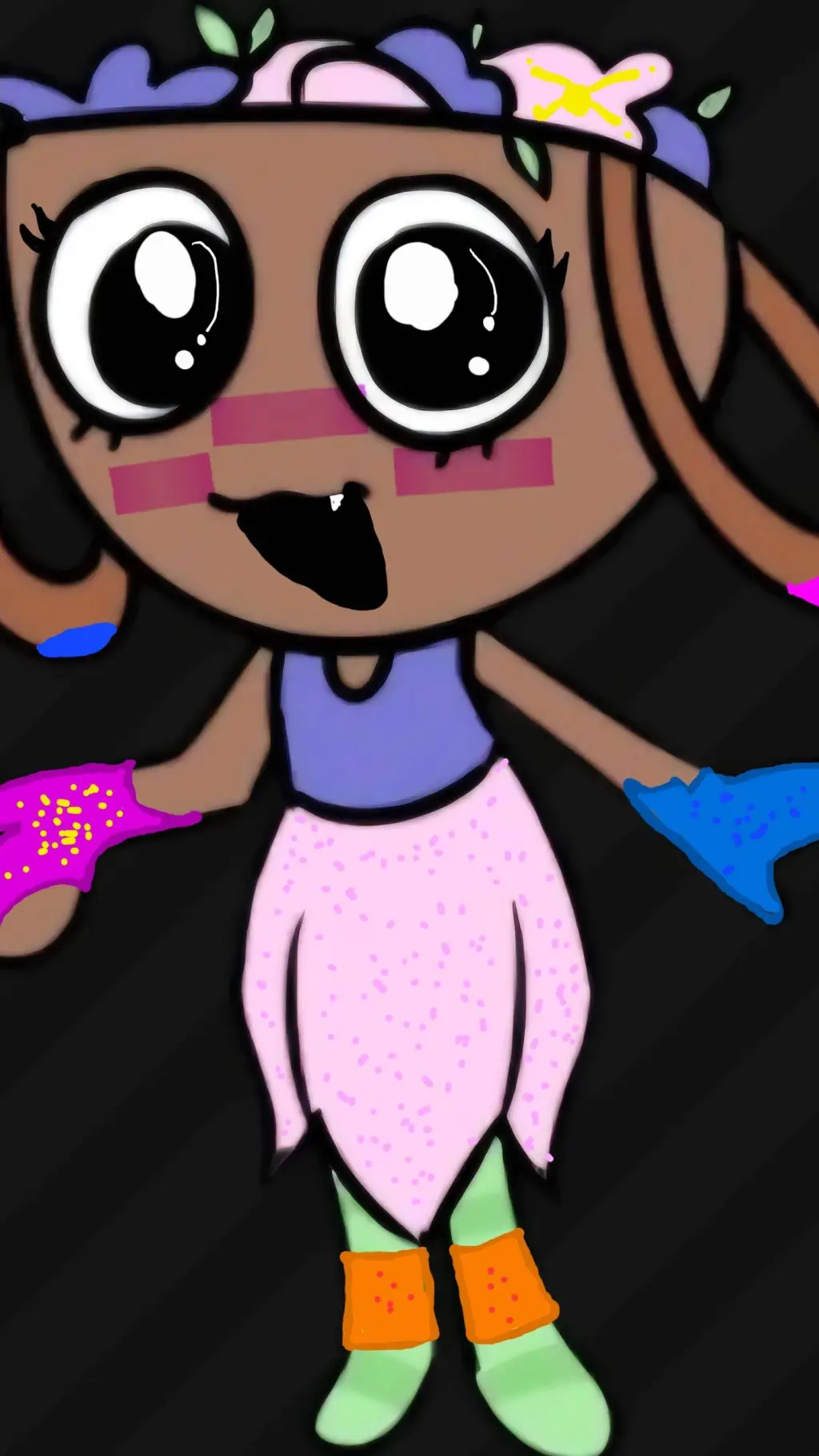 ai character: Dandys world background