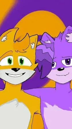 ai character: Б и П 🧡💜 background
