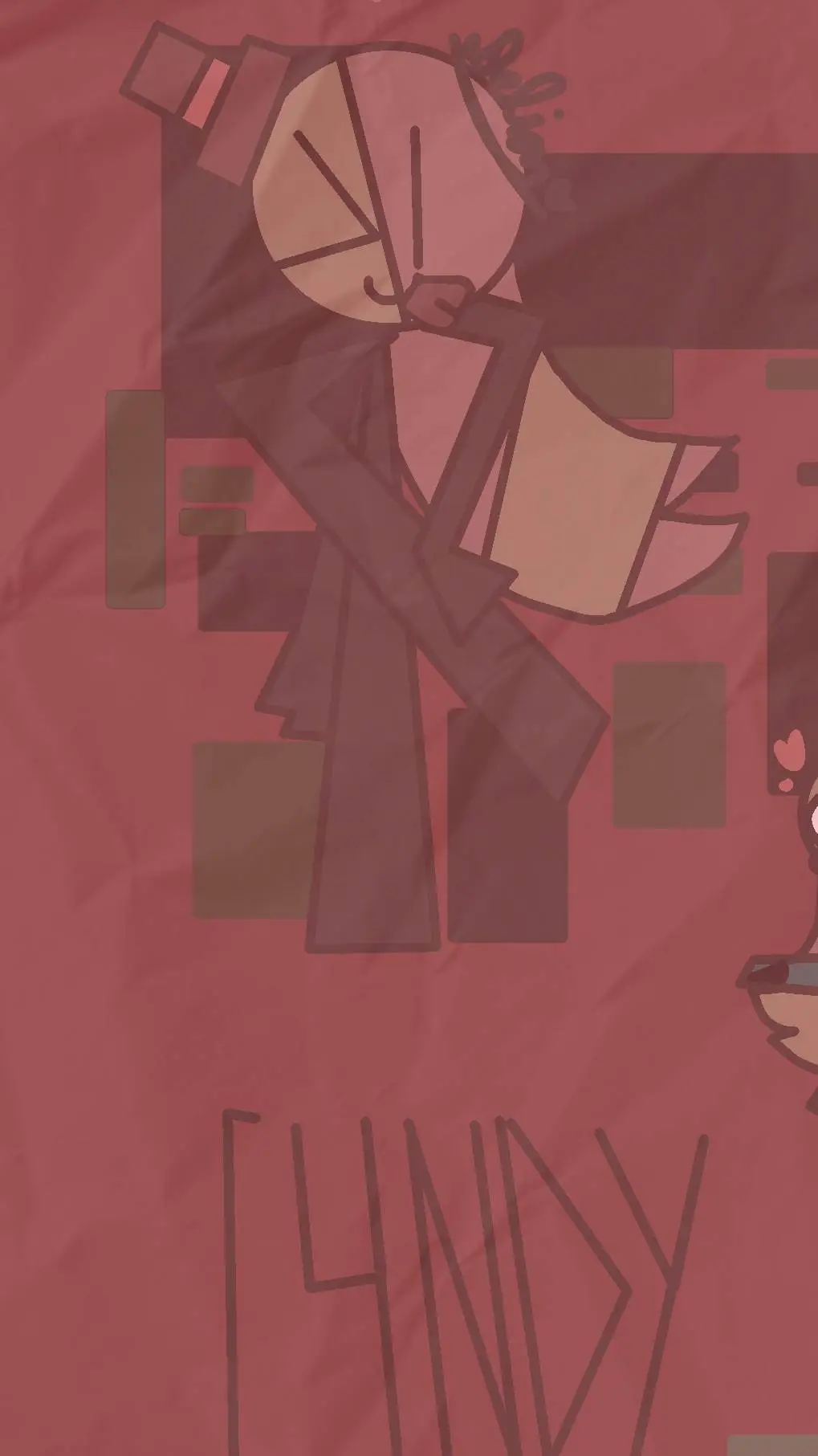 ai character: BFDI C4NDY!!!! background