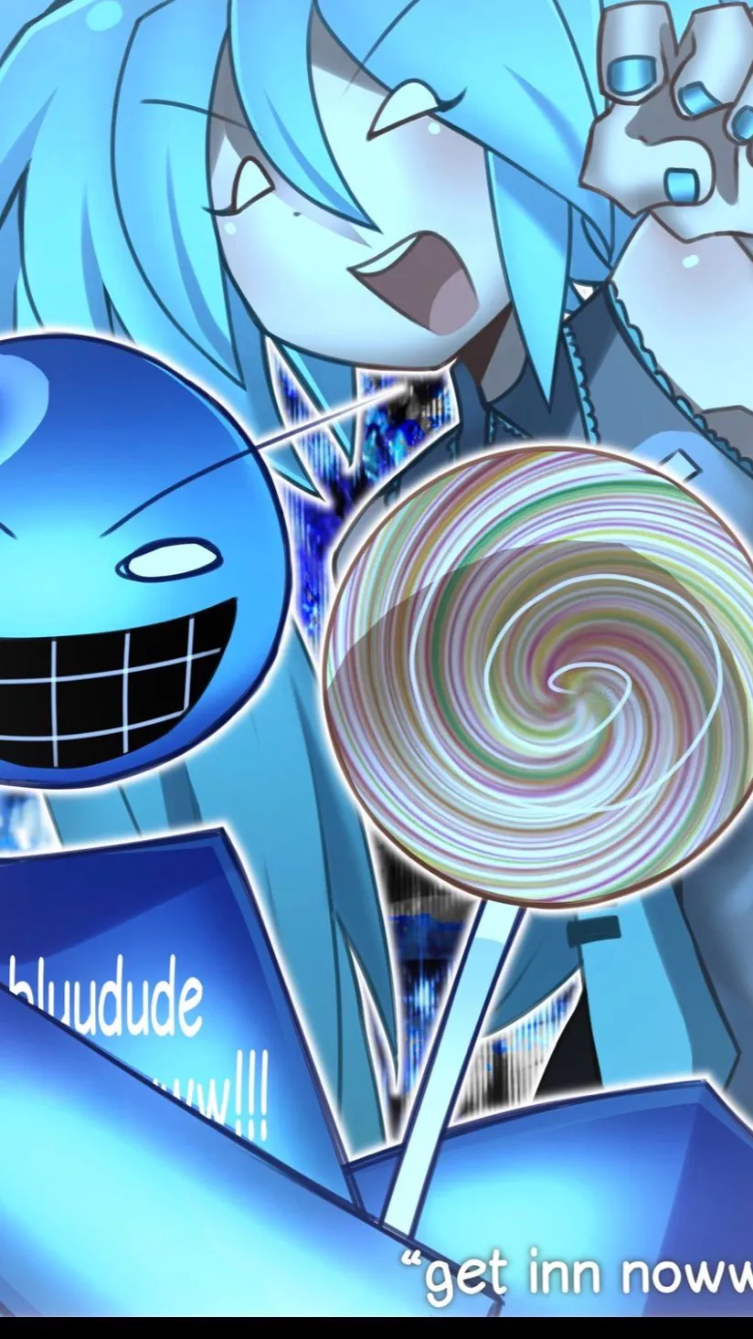 ai character: Yandere bluudud background