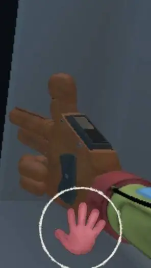 ai character: gun hand background