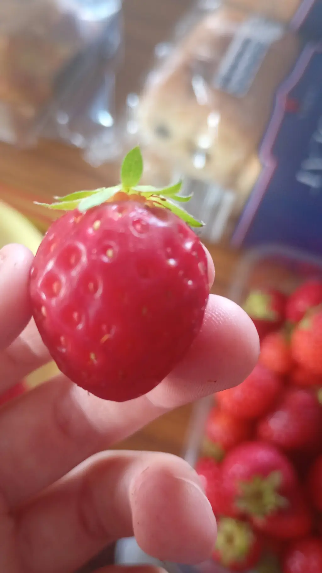 ai character: Strawberry background