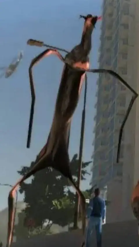 ai character: slender goat  background