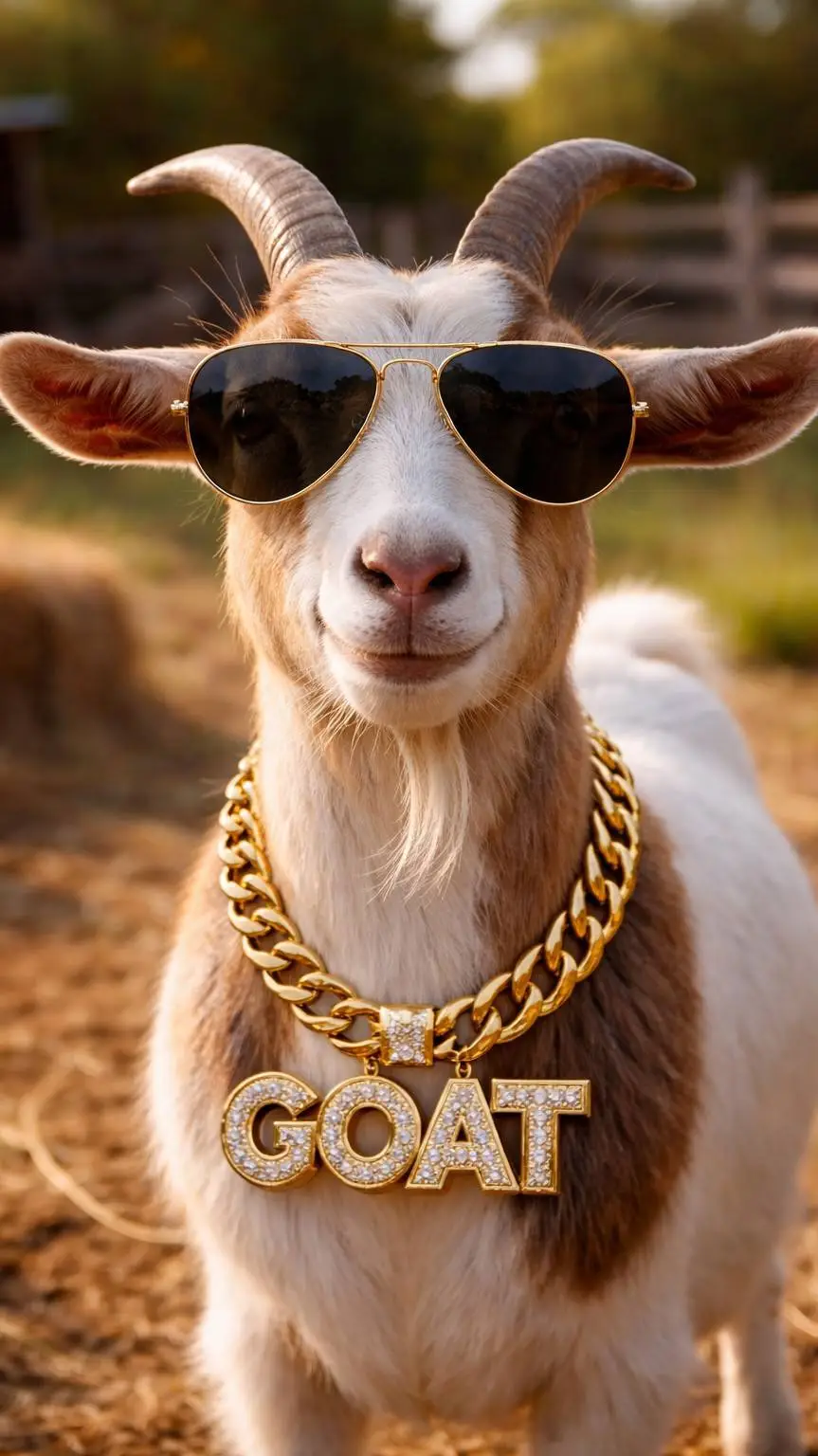 ai character: cool goat background