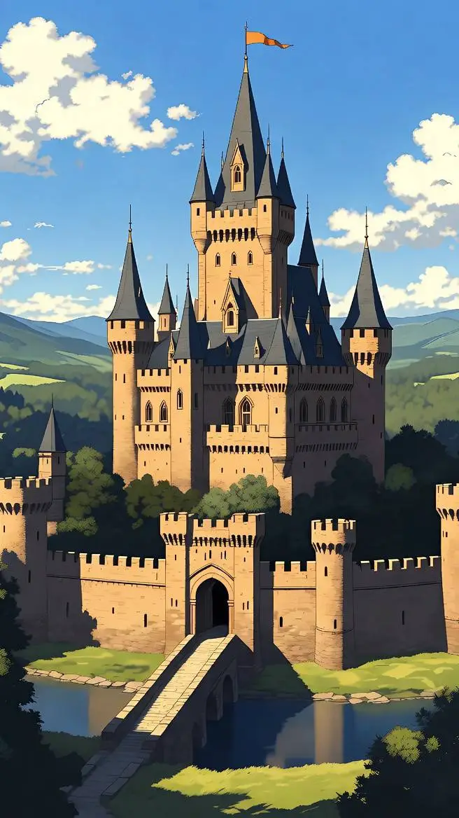 ai character: Lumina's Castle background