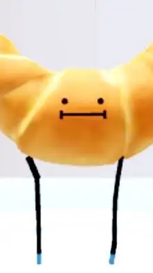 ai character: croissant  background