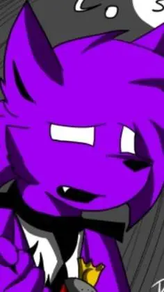 ai character: Purple the wolf background