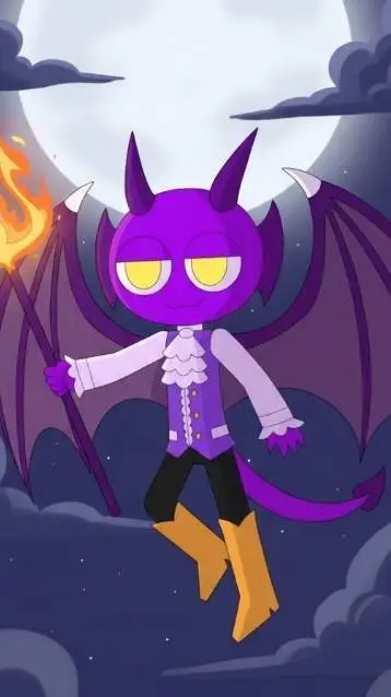 ai character: Purple the dragon background