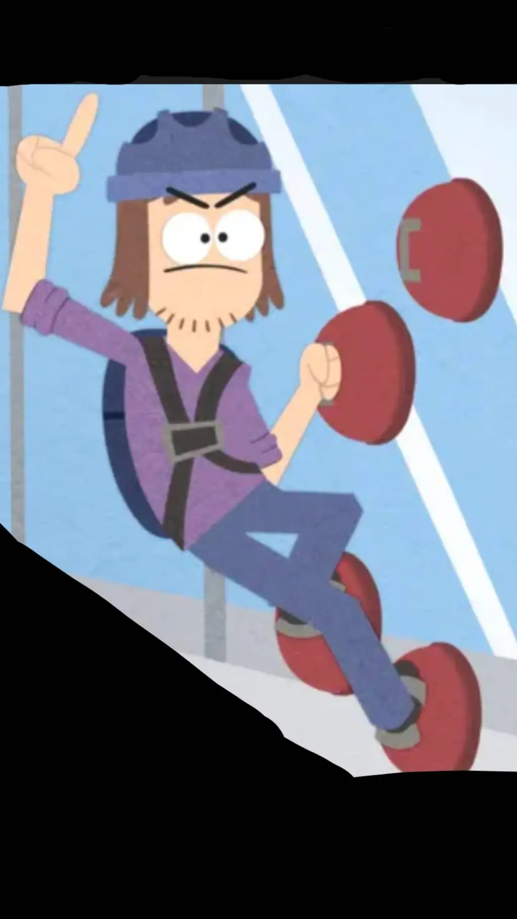 ai character: suction cup man! background