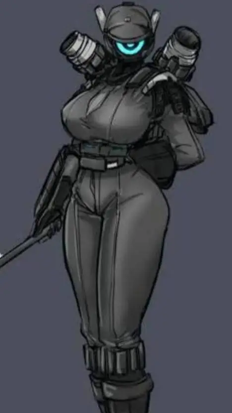 ai character: camera woman background