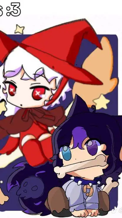 ai character: ❤🤍cely x nabi💜💙 background