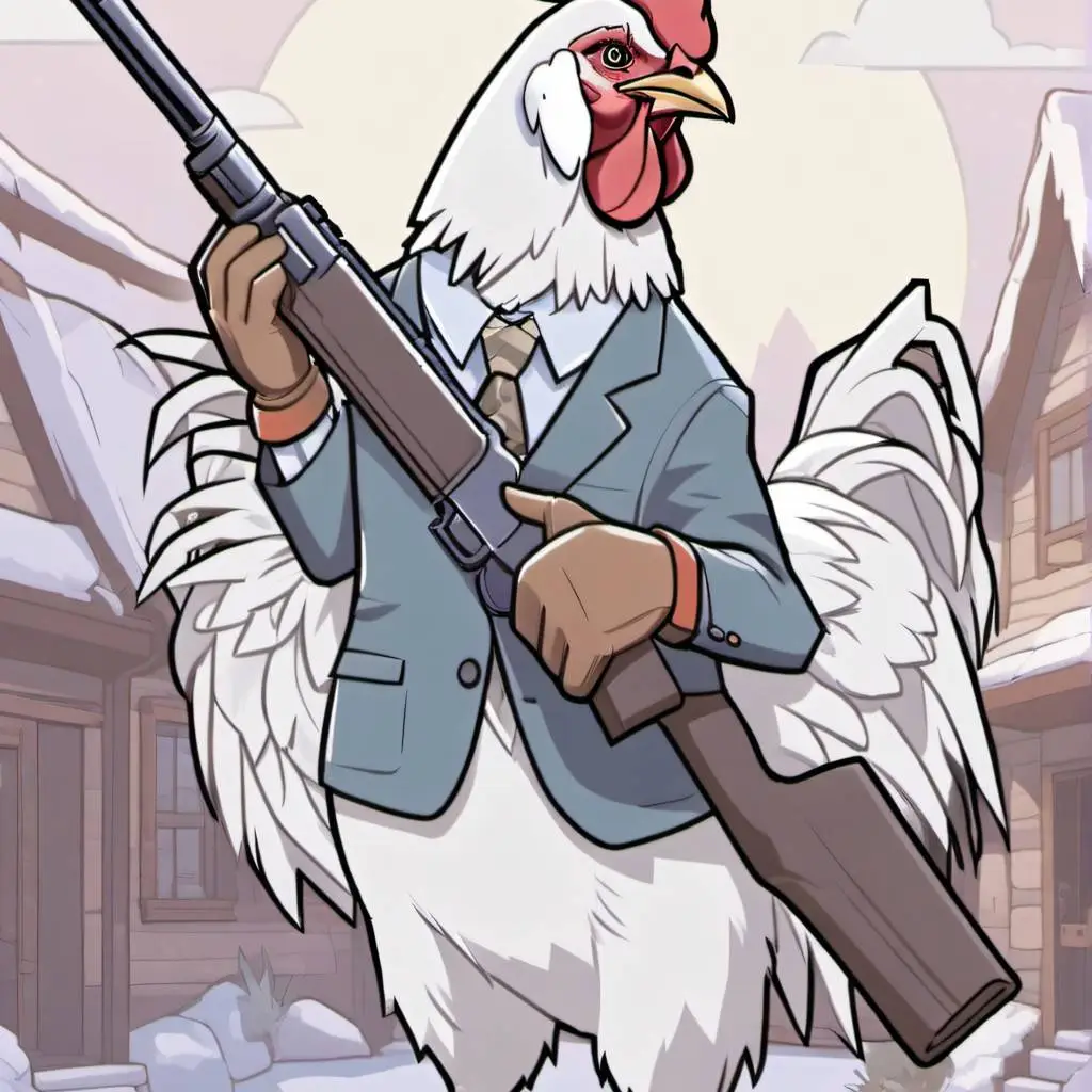 ai character: chicken gun vs fnf background