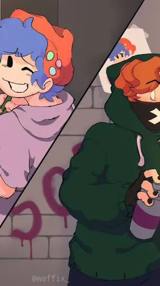 ai character: Bf x Pico (fnf) background